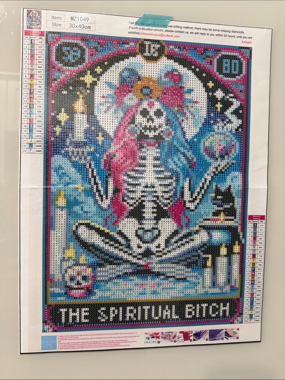 The Spiritual B**** - Skeleton Meditation Diamond Art Painting Kit 30x40cm